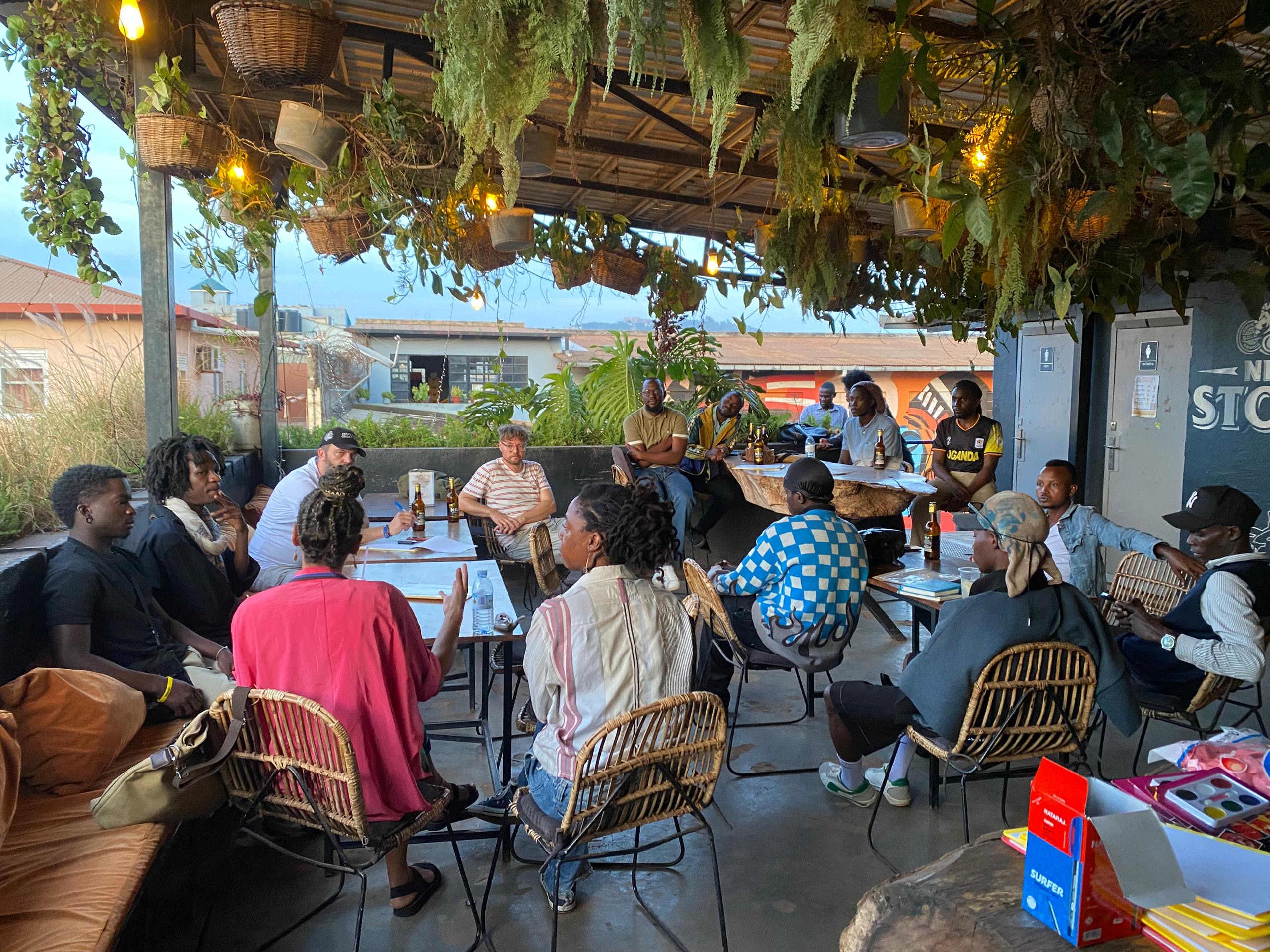 The Wild Ones creative community meeting on the rooftop